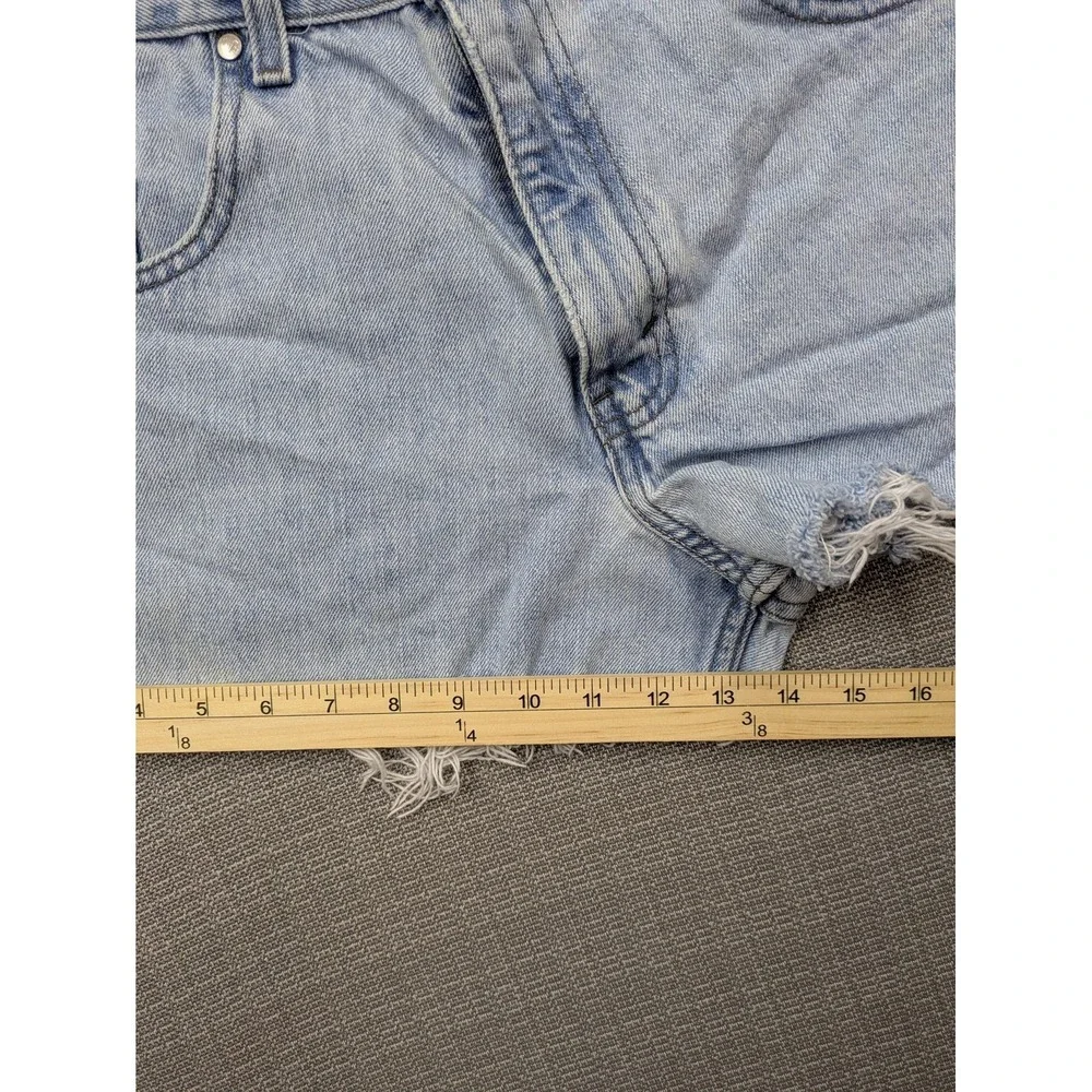 Levi's Silvertab Baggy Denim Shorts Mens 32 (30x2) Blue Distressed Cutoff Grunge